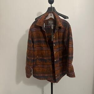 Natural Reflections women's Aztec print long-sleeve shirt jacket size Large